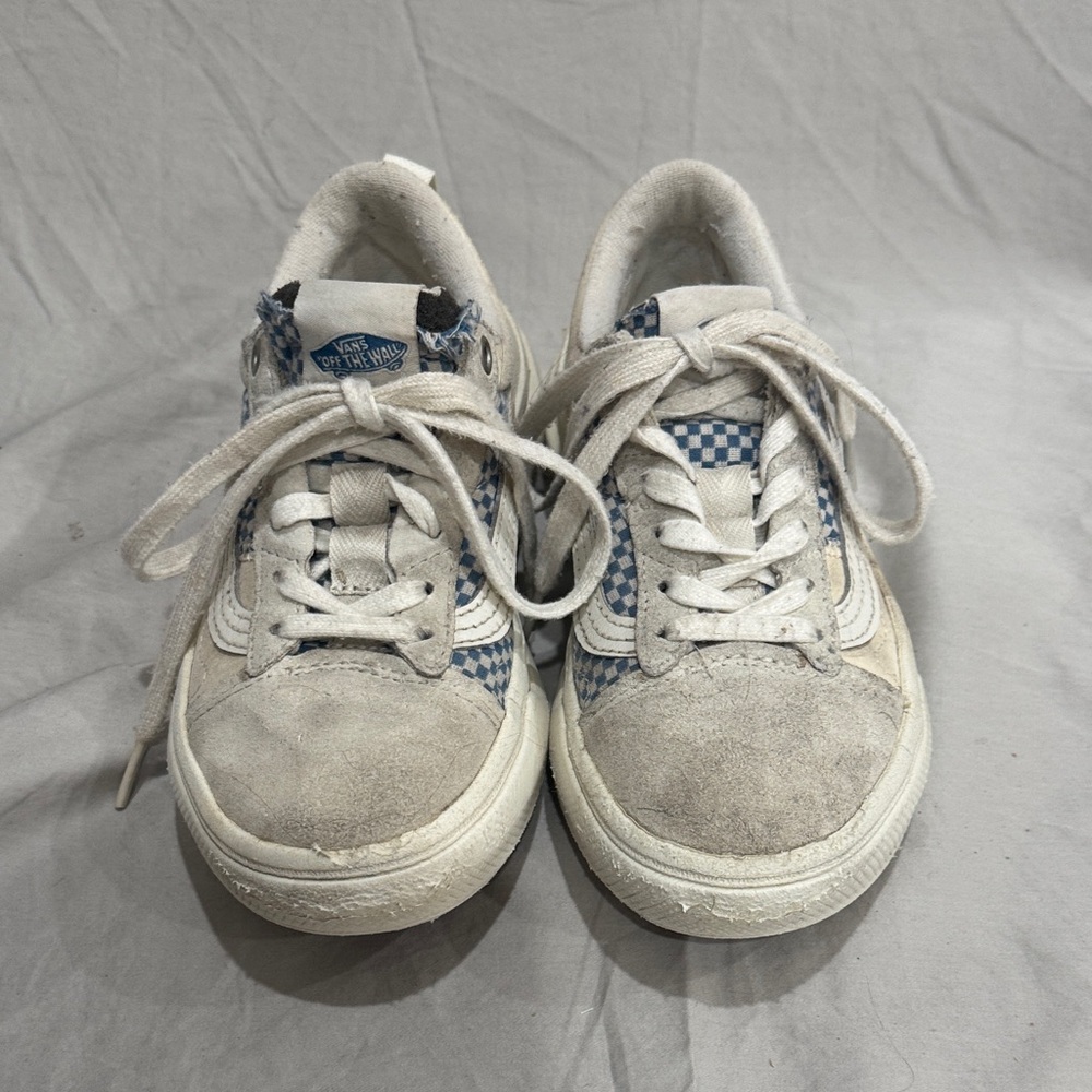 Vans Kids Sneakers in Blue and White Checkered Pattern